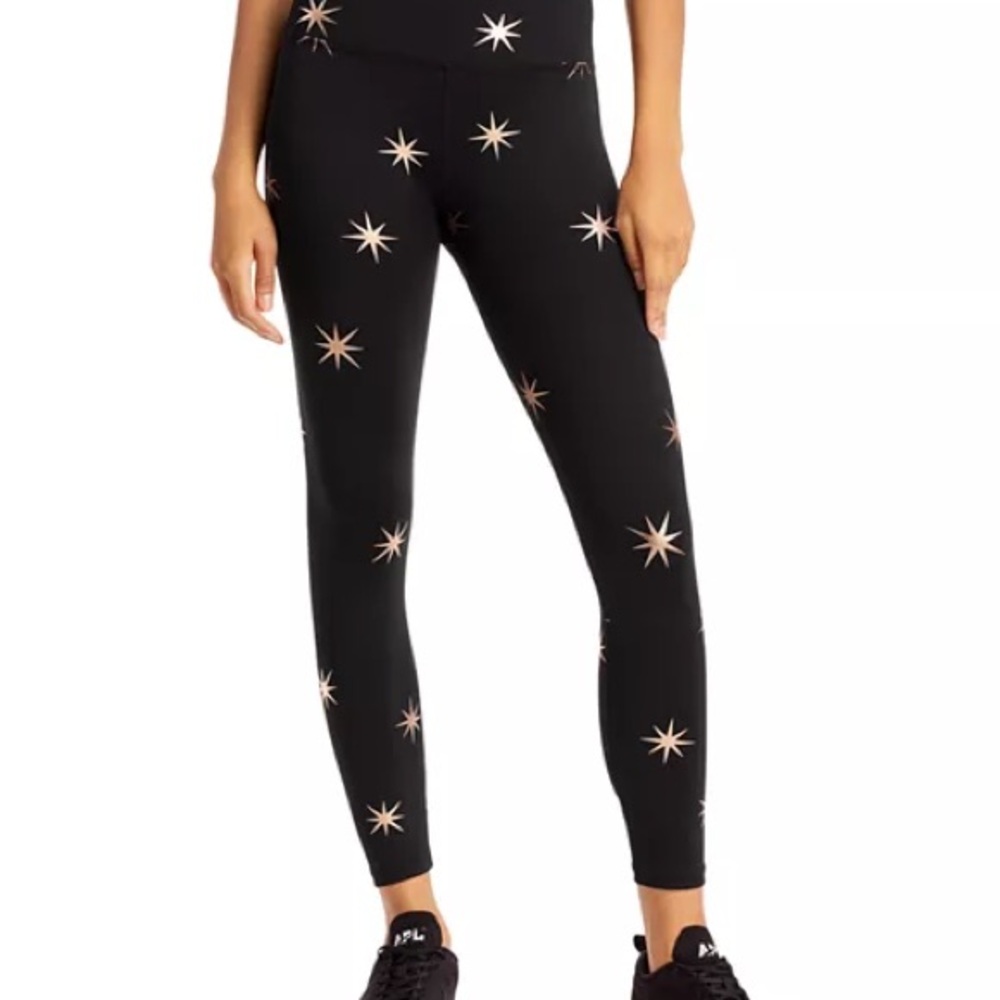 Beyond Yoga Black Leggings with silver stars